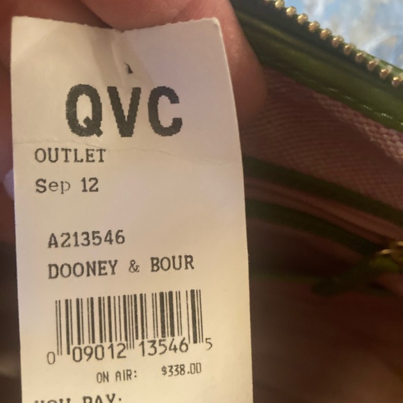 NWT Large Dooney & Bourke Green Crocodile-Embossed Shoulder Bag - Picture 6 of 15